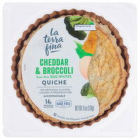 La Terra Fina Quiche, Cheddar & Broccoli - 6 Ounce 