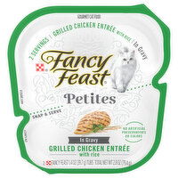 Fancy Feast Cat Food, Gourmet, Grilled Chicken Entree with Rice, In Gravy, Petites - 2 Each 