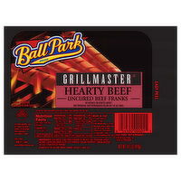 Ball Park Ball Park Bun Length Hot Dogs, Grillmaster Hearty Uncured Beef, 5 Count - 14.5 Ounce 