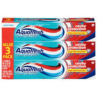 Aquafresh Toothpaste, Fluoride, Cavity Protection, Cool Mint, Value 3 Pack