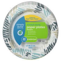 Simply Done Paper Plates, Designer, Everyday - 48 Each 