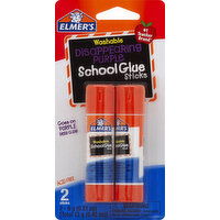 Elmer's School Glue Sticks, Washable, Disappearing Purple - 2 Each 