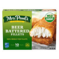 Mrs. Paul's Crispy Beer Battered Frozen Fish Fillets - 19.1 Ounce 