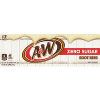 A&W Root Beer, Zero Sugar, 12 Pack - 12 Each 