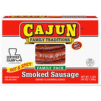 Cajun Family Traditions Hot & Spicy Smoked Sausage - 3 Pound 