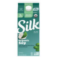 Silk Soymilk, Organic, Unsweet - 64 Fluid ounce 