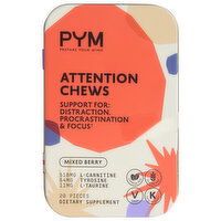 PYM Attention Chews, Mixed Berry - 20 Each 