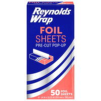 Reynolds Kitchens Foil Sheets, Pre-Cut Pop Up, 14 In x 10.25 In - 50 Each