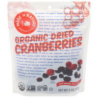 Made in Nature Cranberries, Organic, Dried - 5 Ounce 