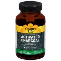 Country Life Activated Charcoal, Coconut, 260 mg - 100 Each 