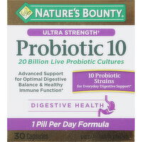 Nature's Bounty Probiotic 10, Ultra Strength, Capsules - 30 Each 