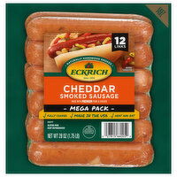 Eckrich Sausage, Smoked, Cheddar - 12 Each 