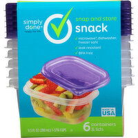 Simply Done Containers & Lids, Snack, 9.5 Ounce