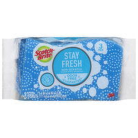 Scotch-Brite Scrub Sponges, Scrub Dots, Non-Scratch, Stay Fresh, 3 Pack - 3 Each 