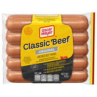 Oscar Mayer Beef Franks, Original, Uncured, Classic Beef - 15 Ounce 