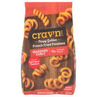 Crav'n Flavor French Fried Potatoes, Crispy Golden, Seasoned Curly - 24 Ounce 