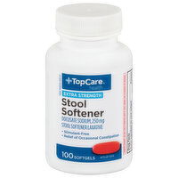 TopCare Stool Softener, Extra Strength, 250 mg, Softgels - 100 Each 