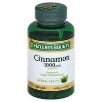 Nature's Bounty Cinnamon, 1000 mg, Capsules - 100 Each 