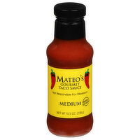 Mateo's Taco Sauce, Gourmet, Medium - 10.5 Ounce 