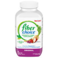 Fiber Choice Prebiotic Fiber Supplement, Original, Chewable Tablets, Assorted Fruit - 90 Each 