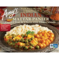 Amy's Amy's Frozen Indian Mattar Paneer, Non-GMO, Gluten free, 10 oz.