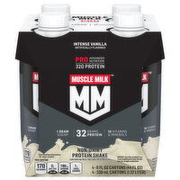 Muscle Milk Protein Shake, Intense Vanilla - 4 Each 