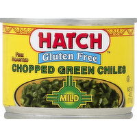 Hatch Green Chiles, Chopped, Fire Roasted, Mild - 4 Ounce 