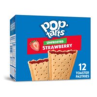 Pop-Tarts Toaster Pastries, Unfrosted Strawberry - 20.3 Ounce