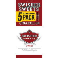 Swisher Sweets Cigarillos, Sweet - 5 Each 