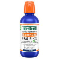 TheraBreath Oral Rinse, Healthy Gums, Clean Mint - 16 Fluid ounce 