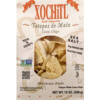 Xochitl Corn Chips, White, Sea Salt, Mexican Style - 12 Ounce 