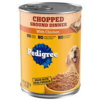 Pedigree Food for Dogs, with Chicken, Ground Dinner, Chopped - 13.2 Ounce 