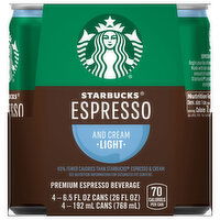 Starbucks Espresso, and Cream, Premium - 4 Each 