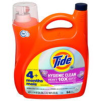 Tide + Detergent, Hygienic Clean, Spring Meadow, HE - 146 Fluid ounce 