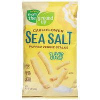 Real Food From the Ground Up Veggie Stalks, Cauliflower Sea Salt, Puffed - 4 Ounce 