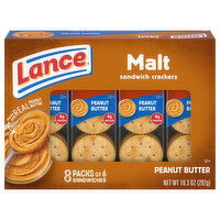 Lance Sandwich Crackers, Peanut Butter, Malt, 8 Packs - 8 Each 