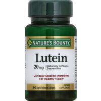 Nature's Bounty Lutein, 20 mg, Rapid Release Softgels - 40 Each 