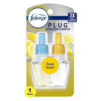 Febreze Kitchen Fade Defy PLUG Air Freshener Fresh Lemon Scent Oil Refill - 0.87 Ounce 