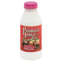 Promised Land Dairy Whole Milk, Very Berry Strawberry - 32 Fluid ounce 