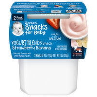 Gerber Yogurt Blends Snack, Strawberry Banana, Crawler (8+ Months), 2 Pack - 2 Each