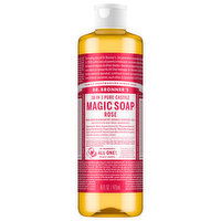 Dr. Bronner's Magic Soap, Pure-Castile, 18-in-1, Rose - 16 Fluid ounce 