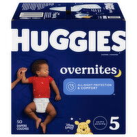 Huggies Diapers, Disney Baby, Overnites, 5 (Over 27 lb) - 50 Each 