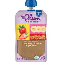 Plum Organics Stage 2 Organic Baby Food Strawberry, Banana + Granola 3.5oz Pouch - 3.5 Ounce 