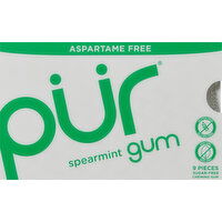 PUR Chewing Gum, Aspartame Free, Spearmint - 9 Each 