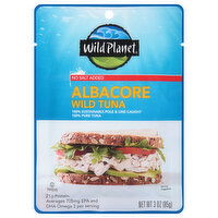 Wild Planet Wild Tuna, Albacore, No Salt Added - 3 Ounce 