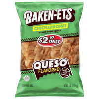 Baken-Ets Pork Skins, Queso Flavored, Fried, Chicharrones