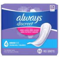 Always Pads, 4, Moderate - 66 Each 