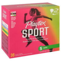 Playtex Tampons, Plastic, Super, Fragrance Free - 36 Each 