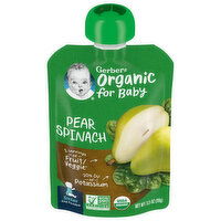 Gerber Pear Spinach, Sitter 2nd Foods