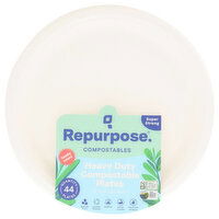 Repurpose Plates, Compostable, Heavy Duty, Super Strong - 44 Each 